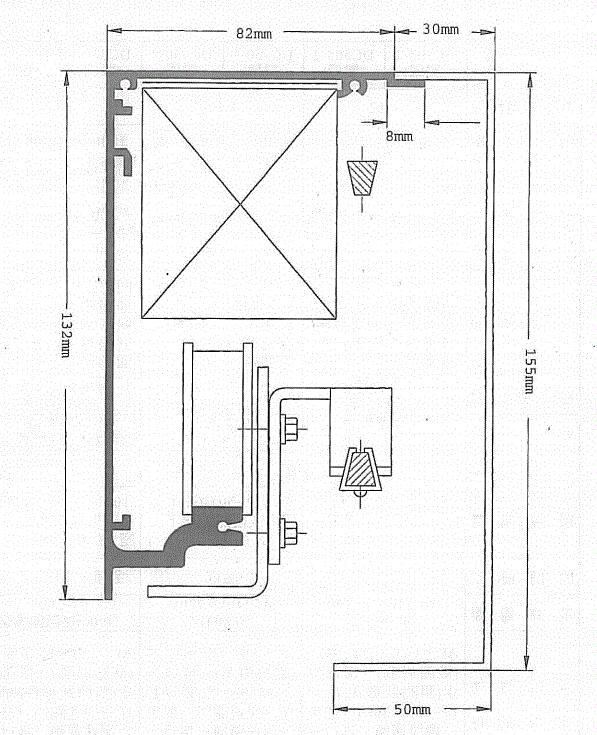 HPK自動(dòng)門剖面圖